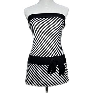 Vintage Y2k Vanity Striped Tube Top Tunic